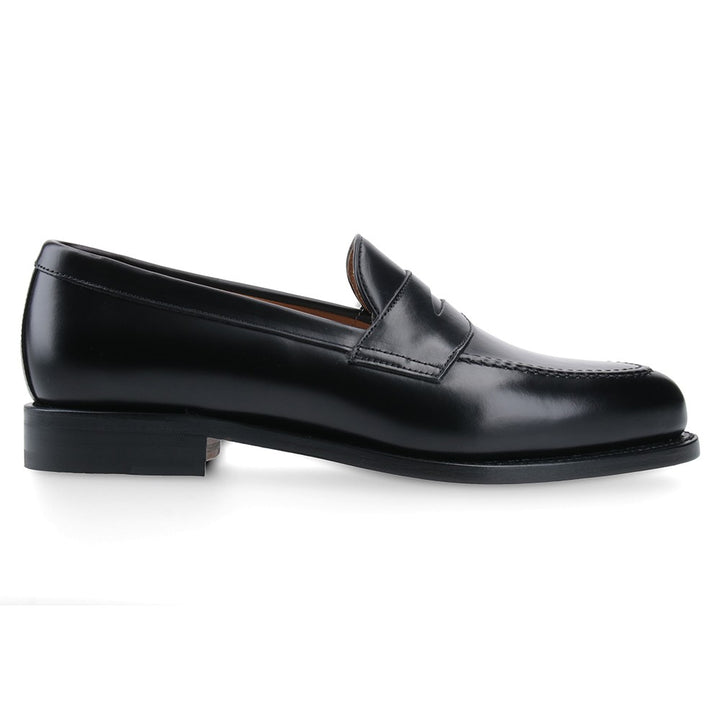 9628 - Black Polished Binder Penny Loafer