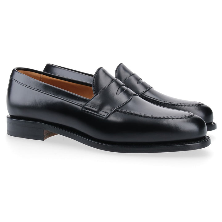 9628 - Black Polished Binder Penny Loafer