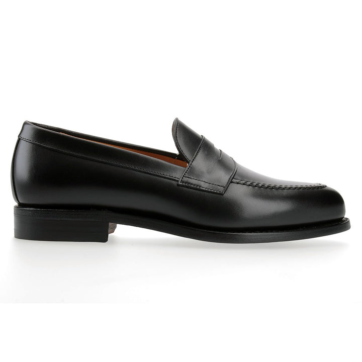 9628 - Black Calf Leather Penny Loafer