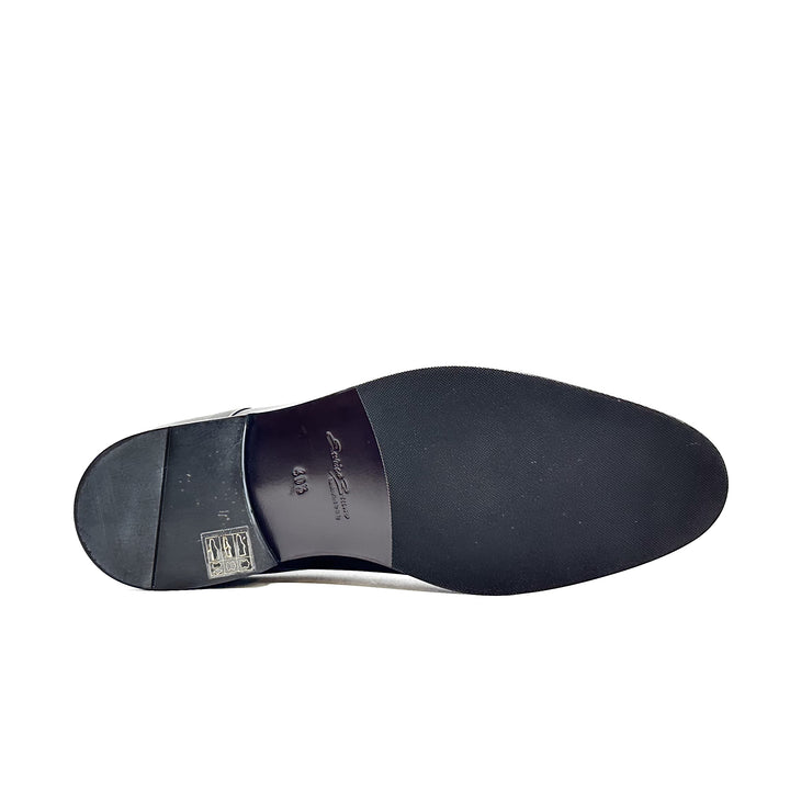 18570 - Black Nappa Leather Derby Plain Front