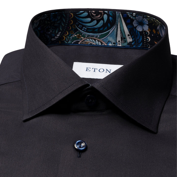 Classic Fit Signature Twill with Floral Effect Print Details