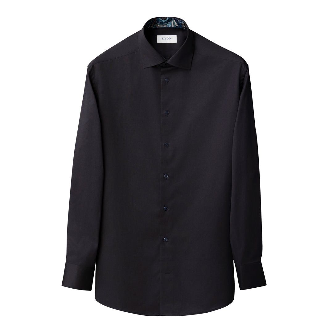 Classic Fit Signature Twill with Floral Effect Print Details
