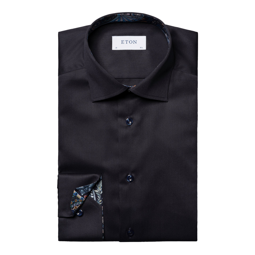 Contemporary Fit Signature Twill with Floral Effect Print Details