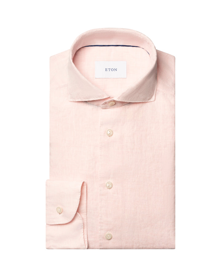 Contemporary Fit Casual Organic Linen - Pink