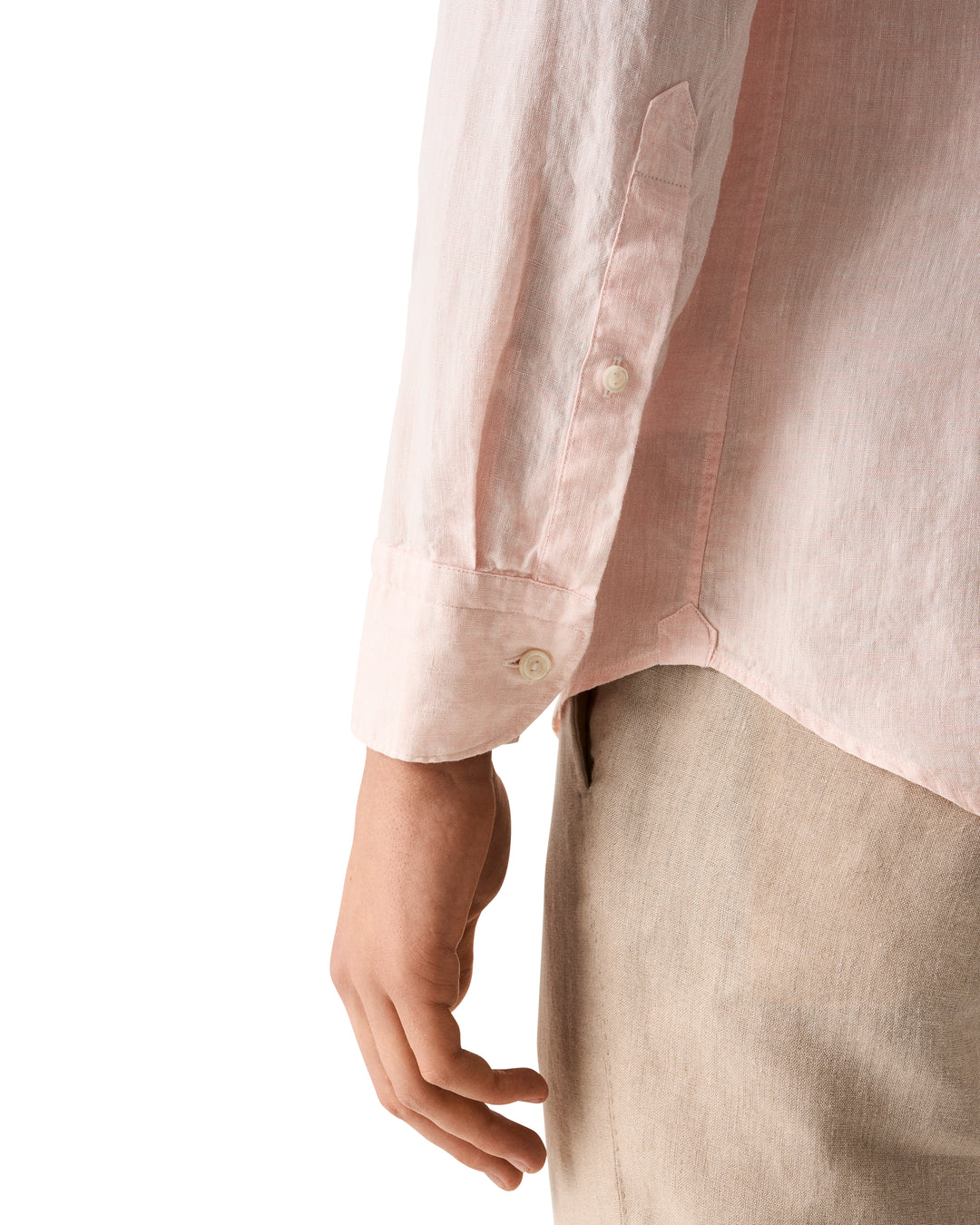 Contemporary Fit Casual Organic Linen - Pink