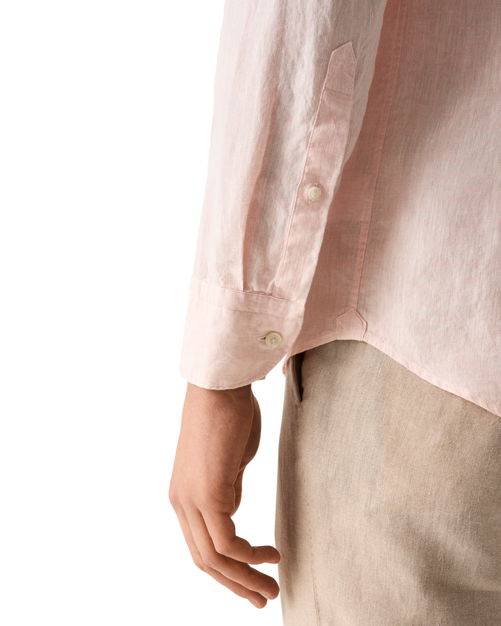 Contemporary Fit Casual Organic Linen - Pink