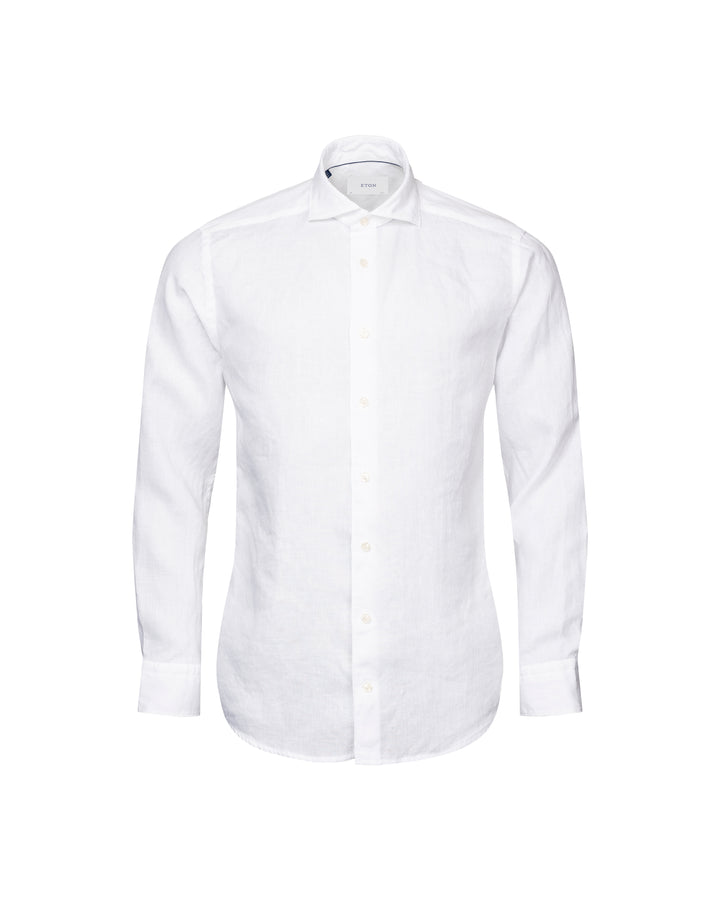 Contemporary Fit Casual Organic Linen - White