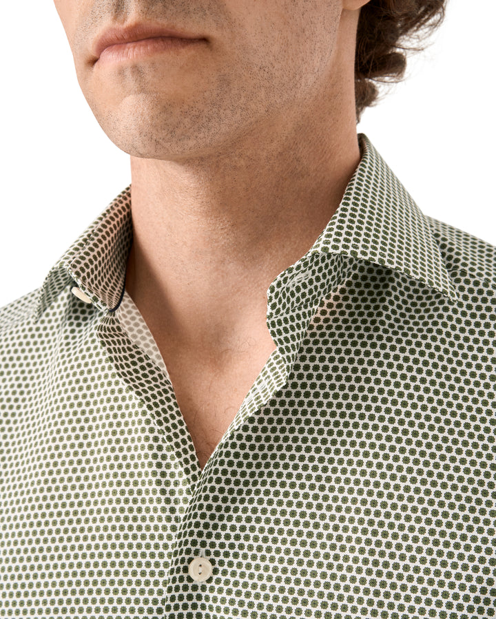 Slim Fit Micro Floral Signature Twill