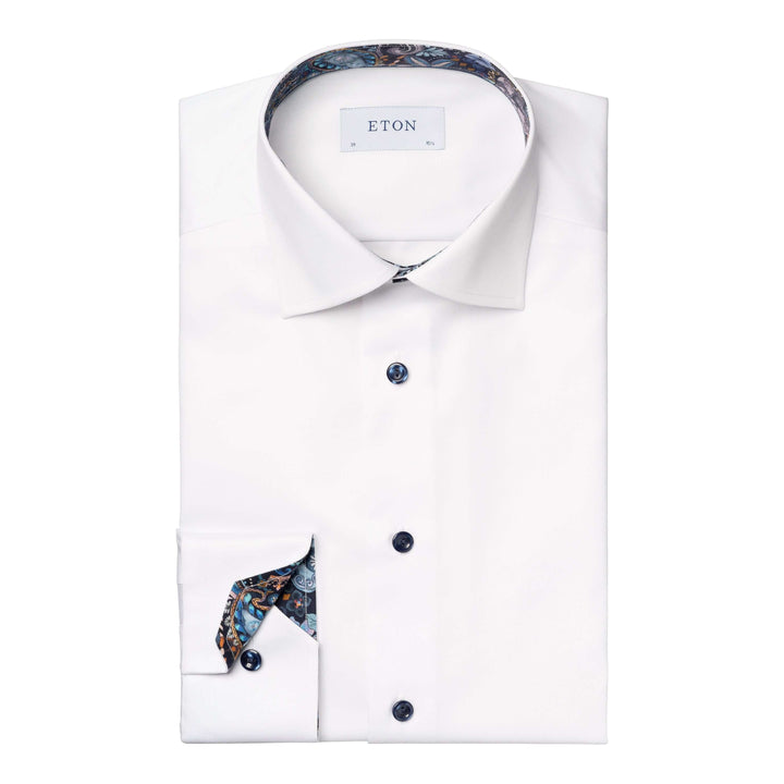 Slim Fit Signature Twill with Floral Effect Print Details