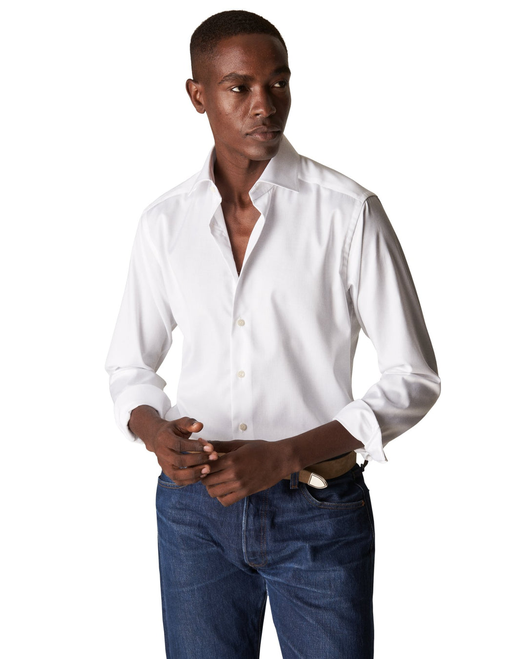 Contemporary Fit Signature Twill - White