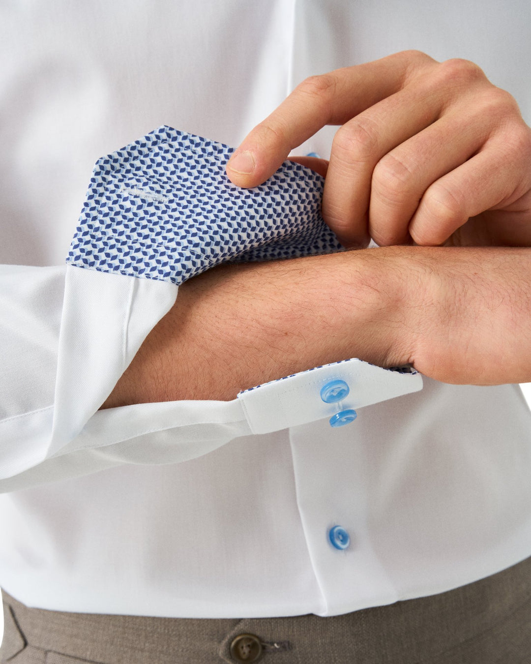 Slim Fit Signature Twill Effect - White
