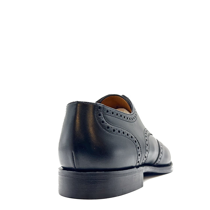 Grosvenor Onyx Black Calf Leather Derby Brogue
