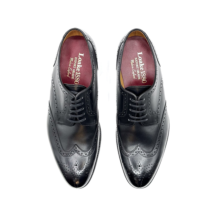 Grosvenor Onyx Black Calf Leather Derby Brogue