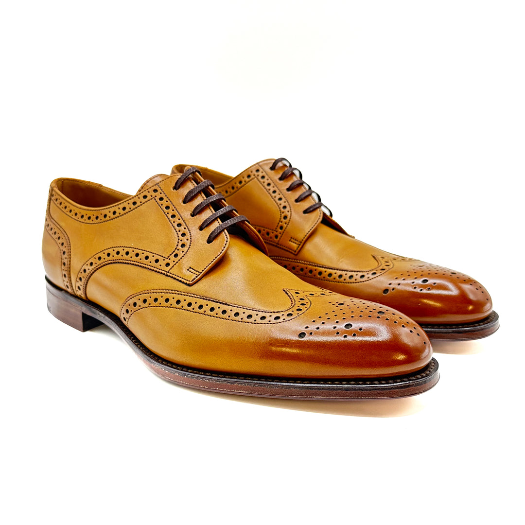 Grosvenor Burnt Pine Tan Calf Leather Derby Brogue