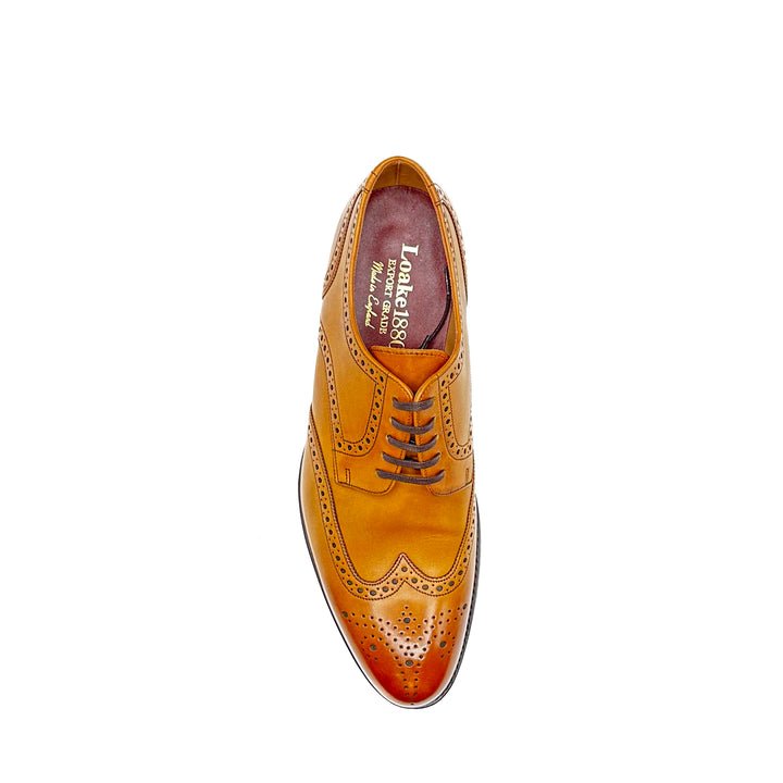 Grosvenor Burnt Pine Tan Calf Leather Derby Brogue