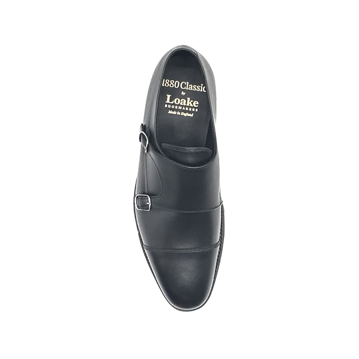 Cannon Black Calf Leather Double Monk