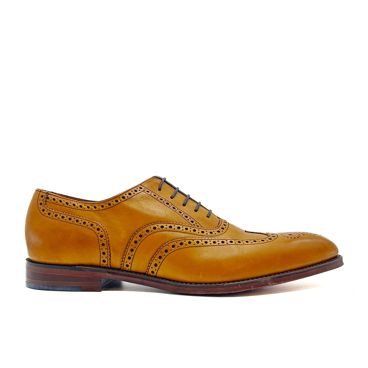 Buckingham Tan Burnished Calf Leather Oxford Brogue