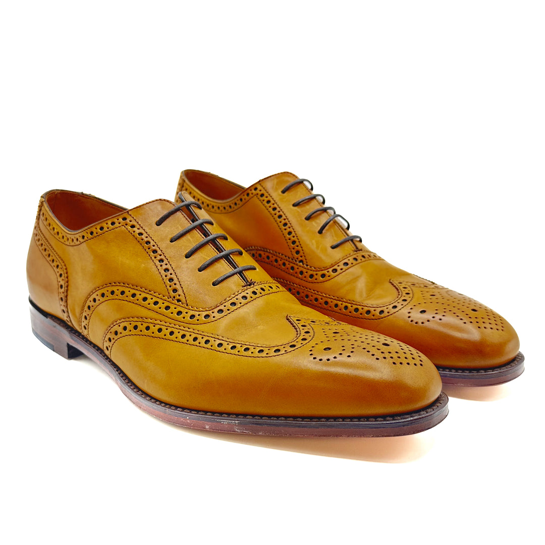 Buckingham Tan Burnished Calf Leather Oxford Brogue