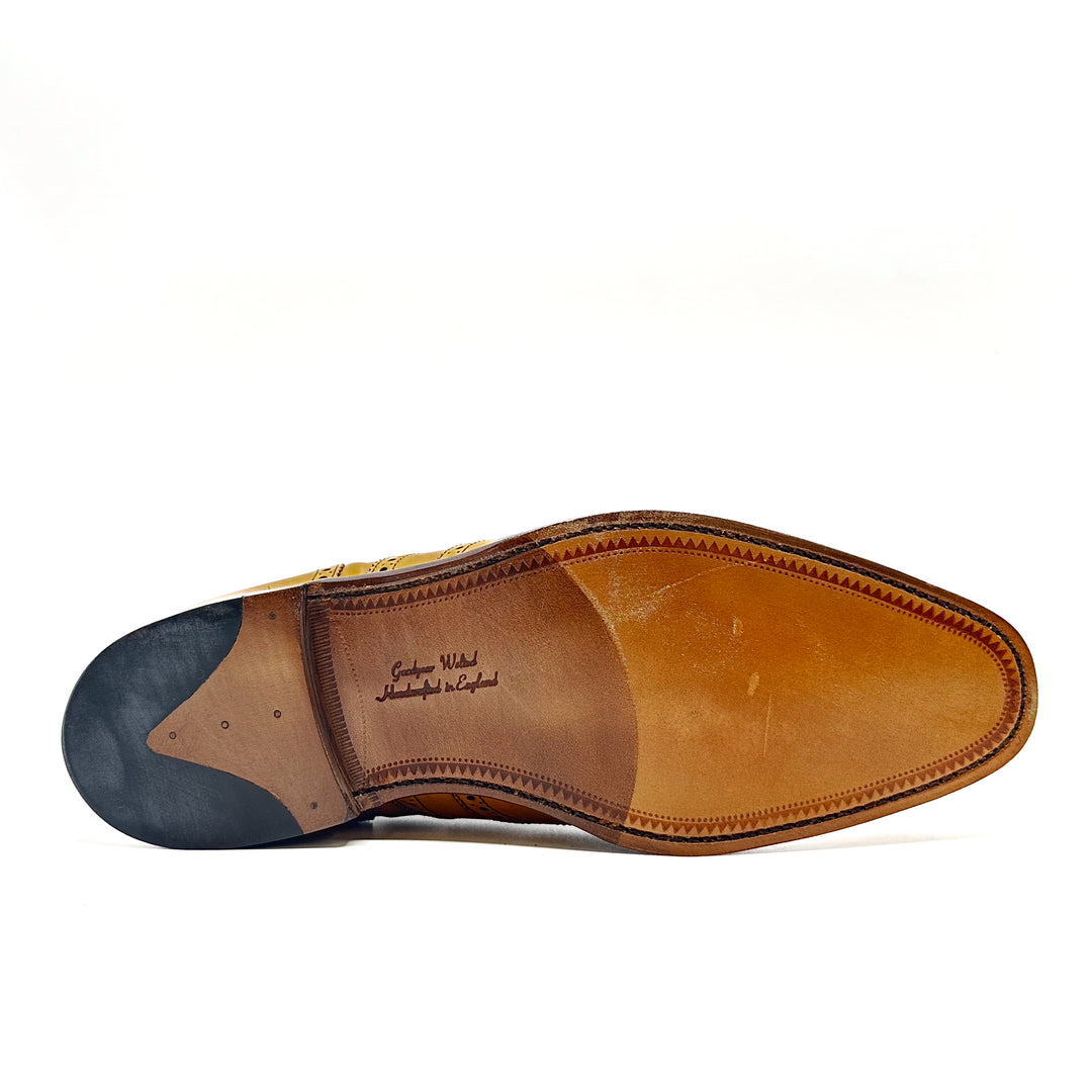 Buckingham Tan Burnished Calf Leather Oxford Brogue