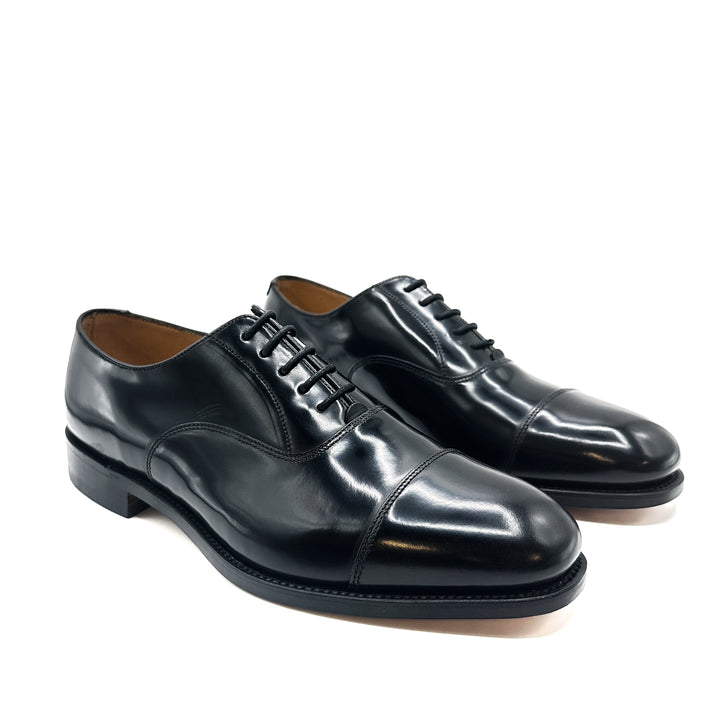 747 Black Polished Leather Oxford