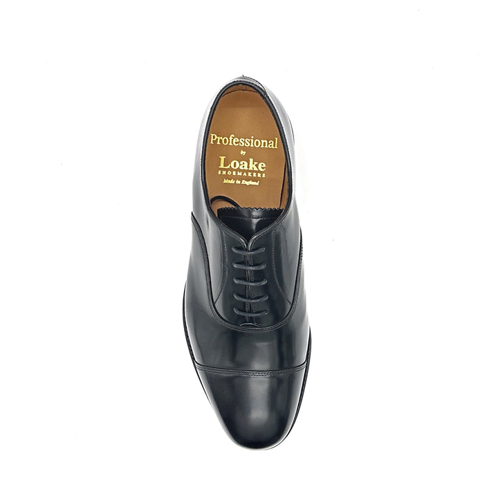747 Black Polished Leather Oxford
