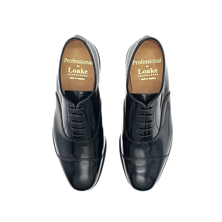747 Black Polished Leather Oxford
