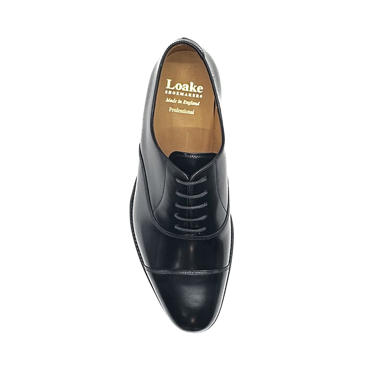Elgin Black Polished Leather Oxford