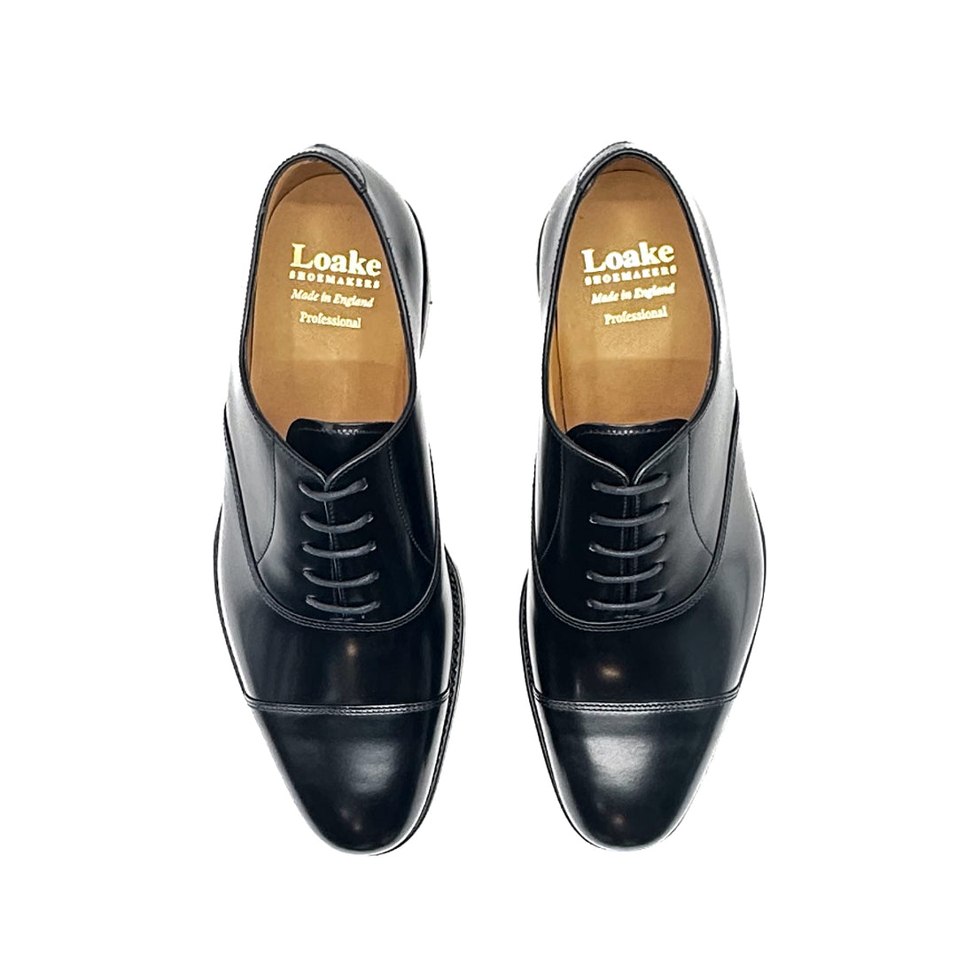 Elgin Black Polished Leather Oxford