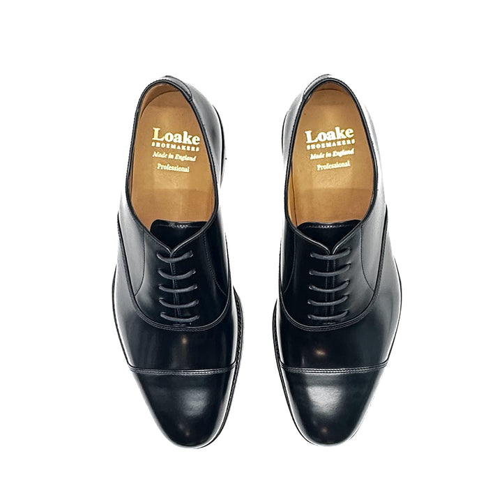 Elgin Black Polished Leather Oxford