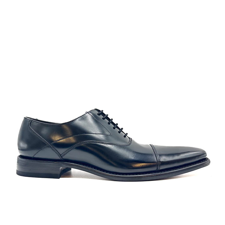 Sharp Black Polished Leather Oxford