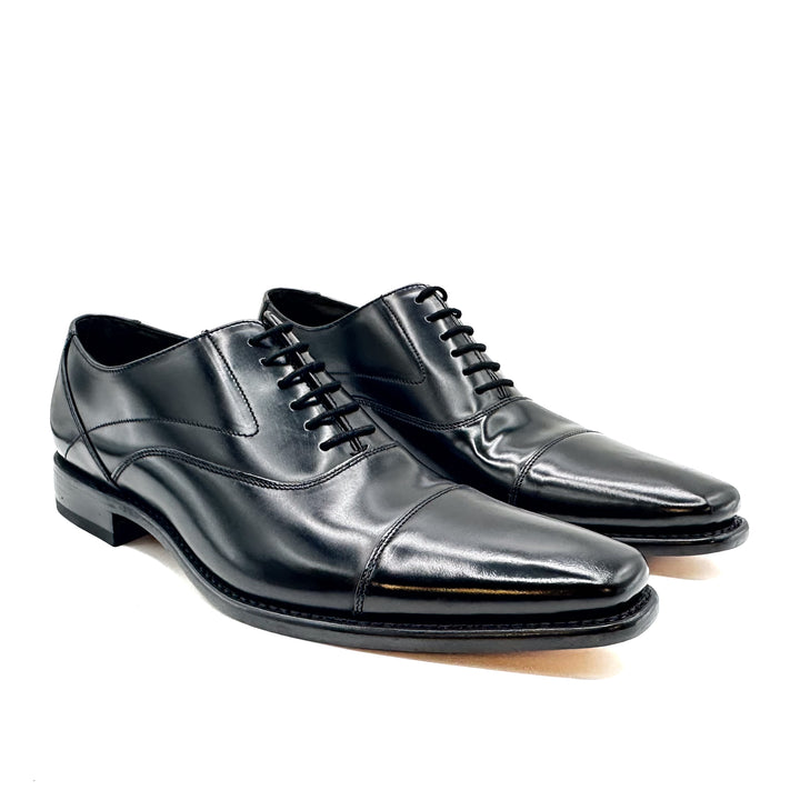 Sharp Black Polished Leather Oxford