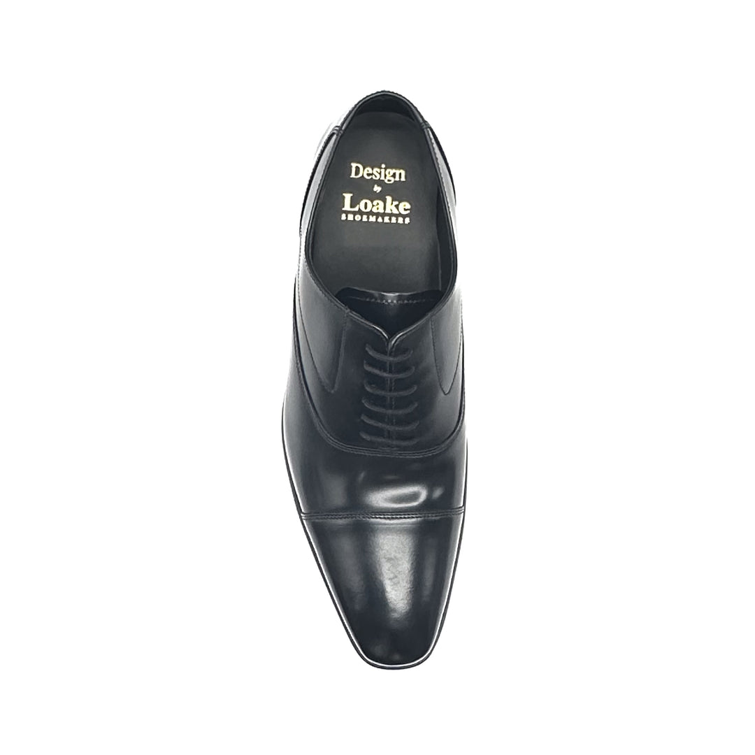 Sharp Black Polished Leather Oxford