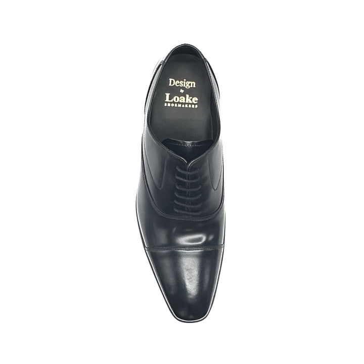 Sharp Black Polished Leather Oxford