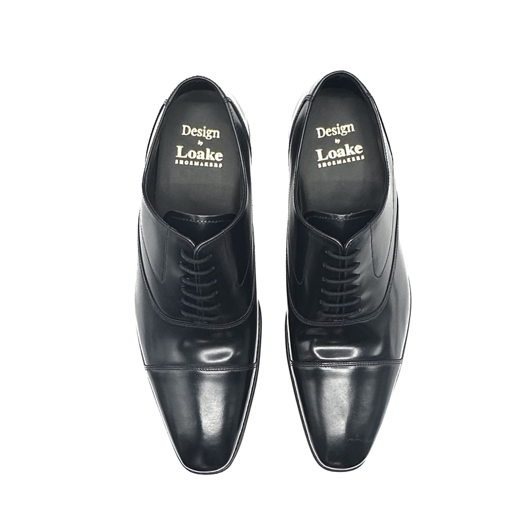 Sharp Black Polished Leather Oxford