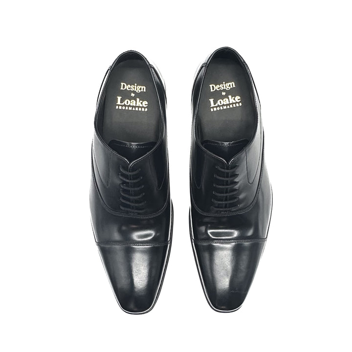 Sharp Black Polished Leather Oxford