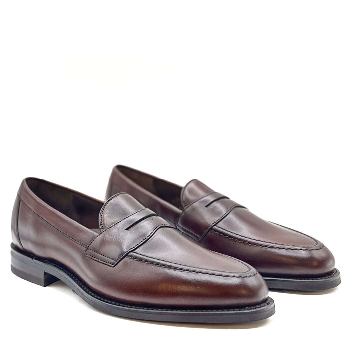 Imperial Dark Brown Calf Leather Penny Loafer Rubber Sole