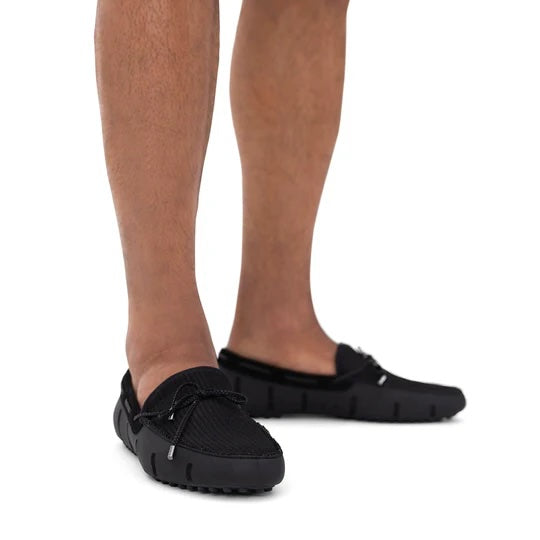 Braided Lace Loafer - Black