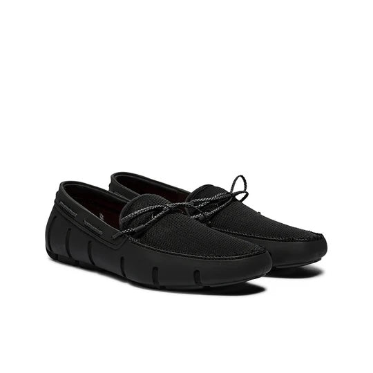 Braided Lace Loafer - Black
