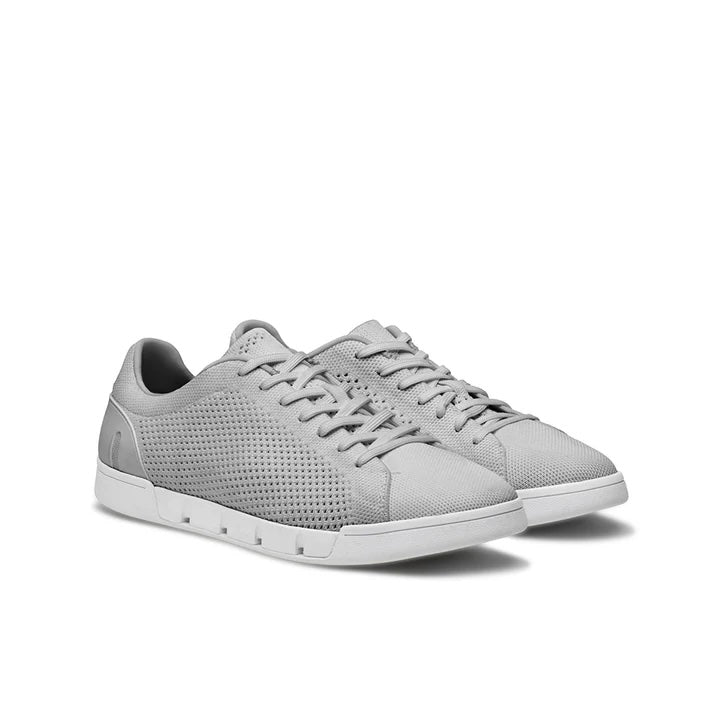 Breeze Tennis Knit - Light Gray/White