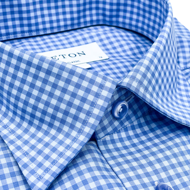 Classic Fit Gingham Check Twill