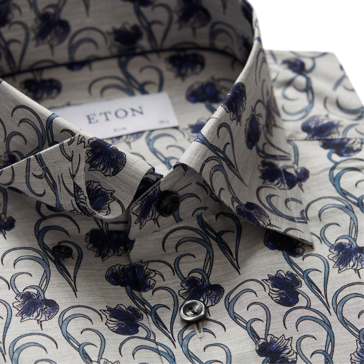 Slim Fit Floral Flannel