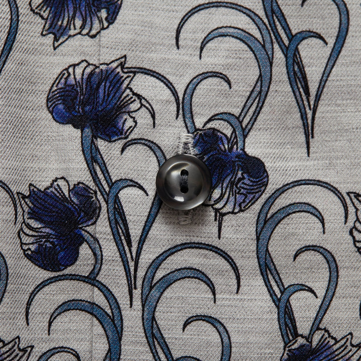 Slim Fit Floral Flannel
