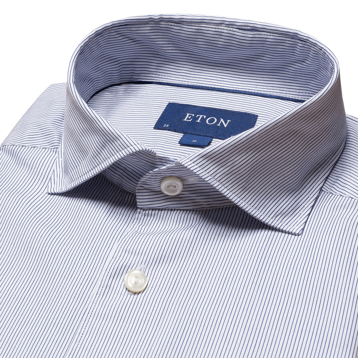 Slim Fit Casual Striped Cotton and Lyocell