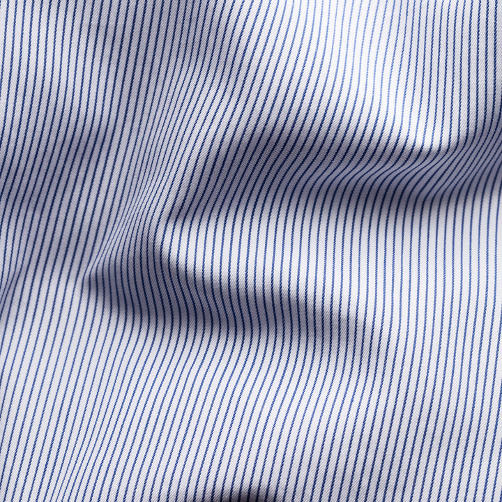 Slim Fit Casual Striped Cotton and Lyocell