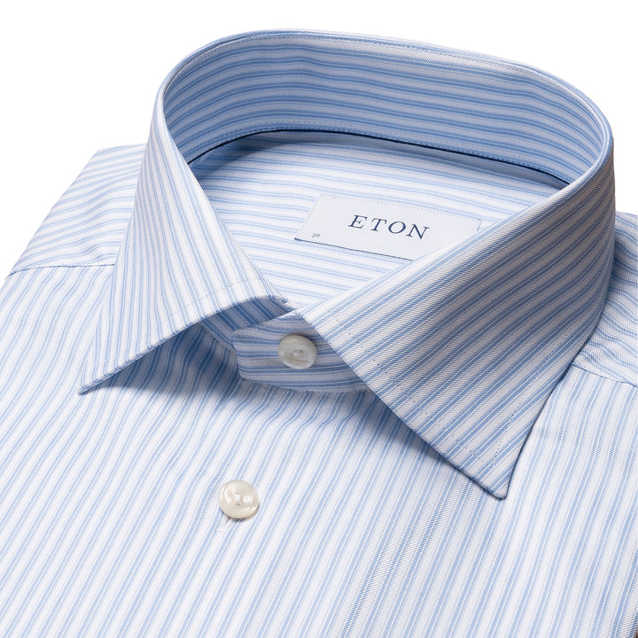 Contemporary Fit Layered Stripe Fine Twill