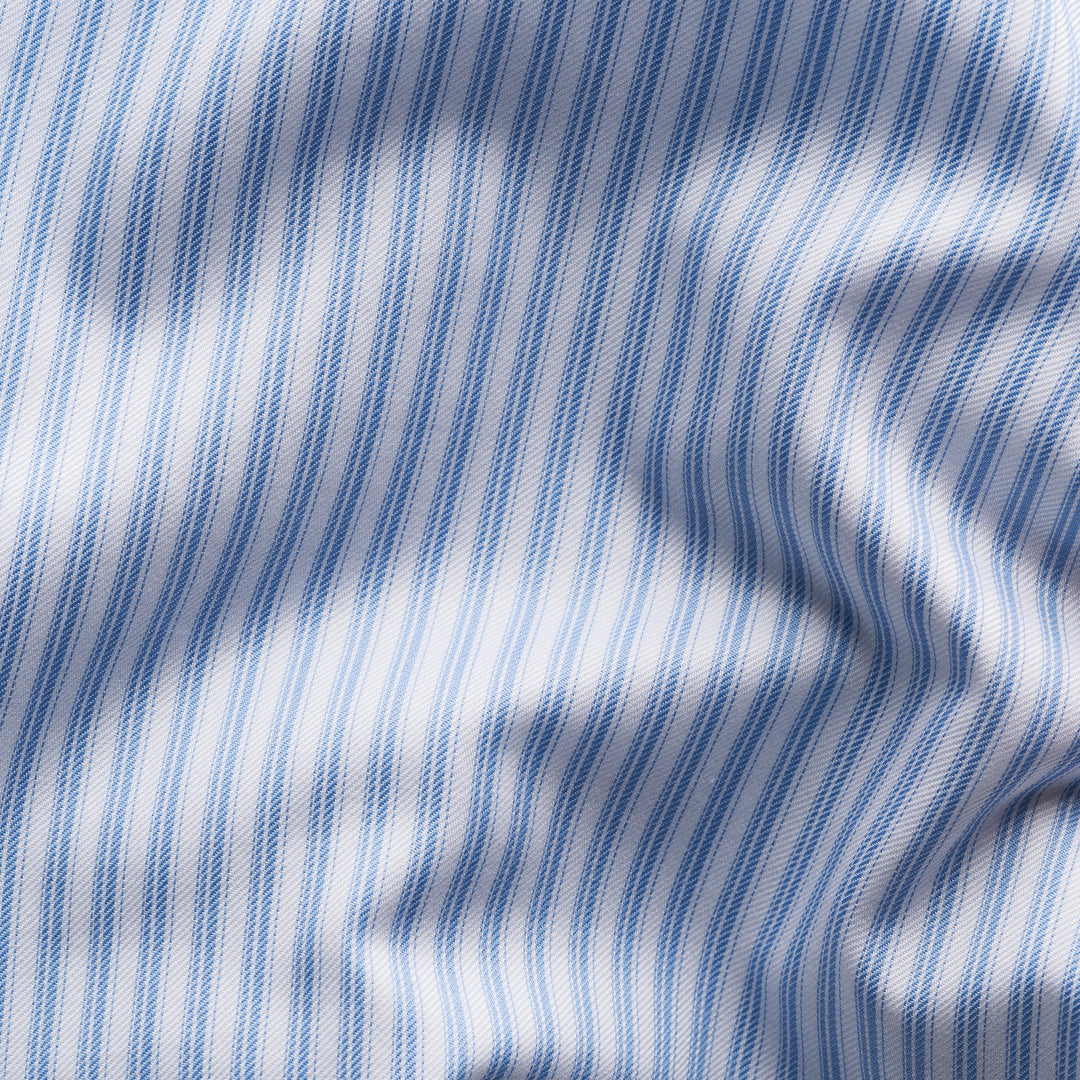 Contemporary Fit Layered Stripe Fine Twill
