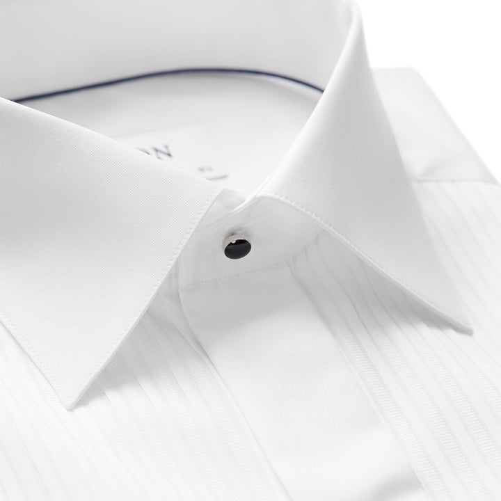 Contemporary Fit Evening Shirt with Pleated Plissé Front