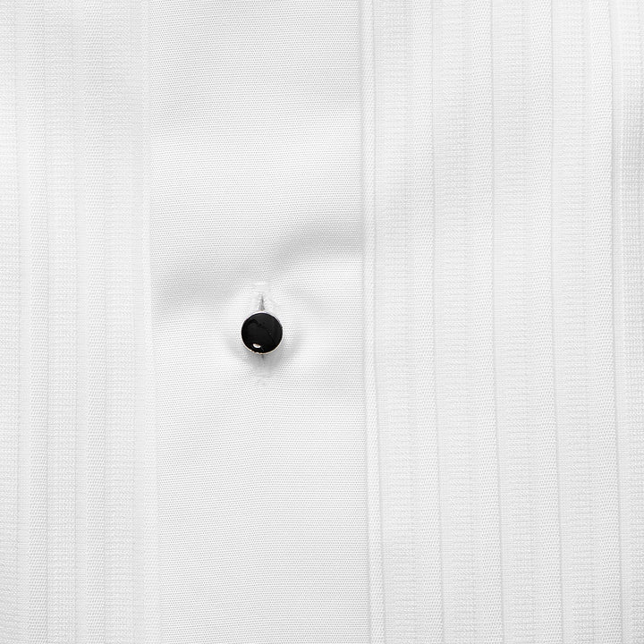 Contemporary Fit Evening Shirt with Pleated Plissé Front