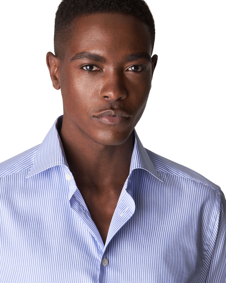 Contemporary Fit Striped Fine Twill