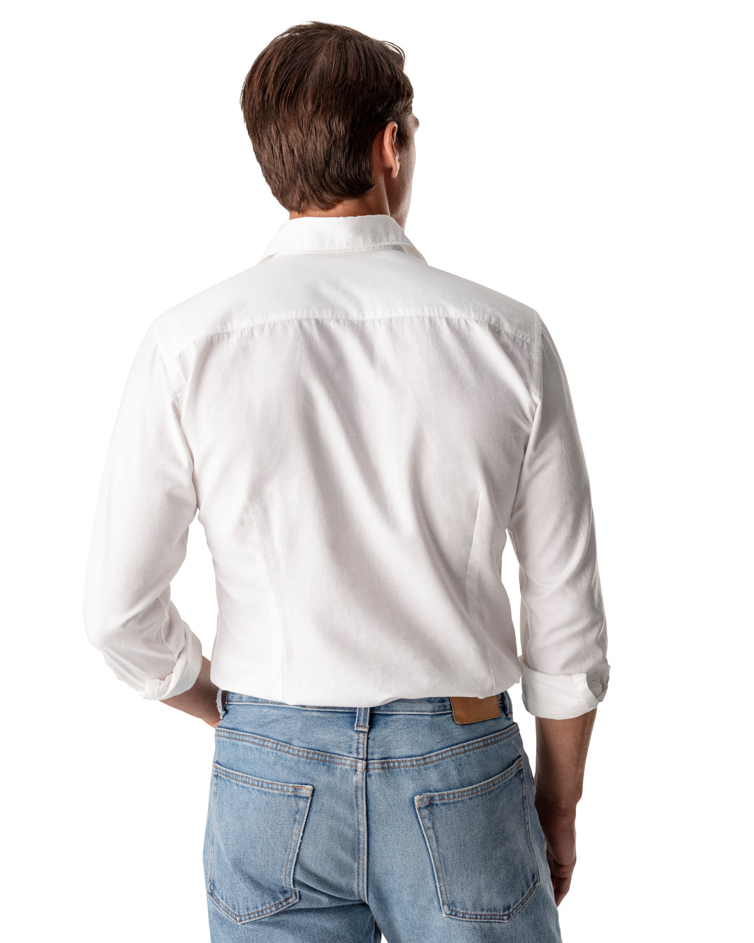 Slim Fit Casual Cotton and Silk Twill